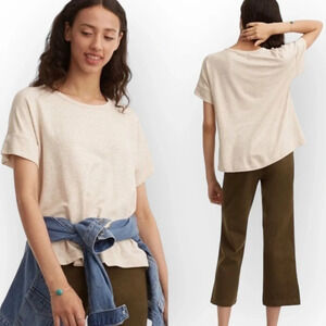 Lou & Grey Flax Oatmeal  Heather Swingy Signature Soft Tee